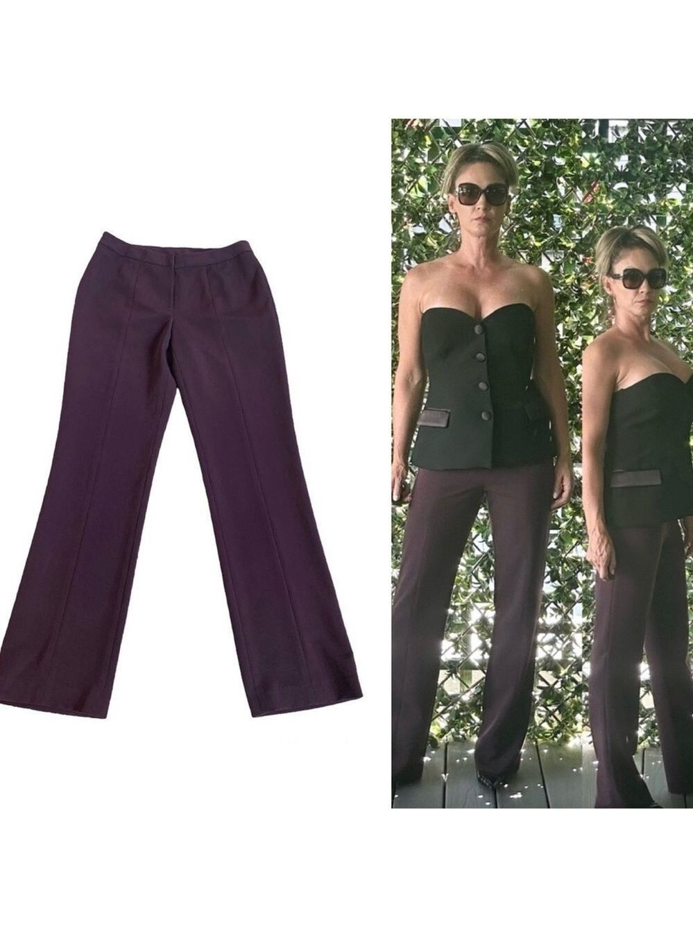 SIMON Chang plum colour dress pants trousers Sz 6